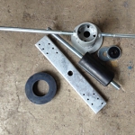 組み立て前のキュシンアンカー全部品